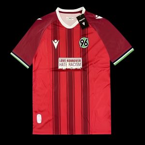 2025/26 Hannover 96 Red with Vertical Stripe Pattern Jersey - Front