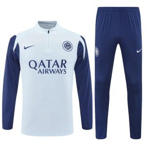 2025-26 Inter Milan Light Grey Tracksuit - Player Version - Front