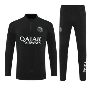 2025-26 Jordan x PSG Black Tracksuit - Player Version - Front