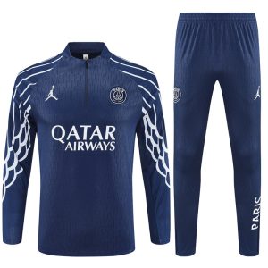 2025-26 Jordan x PSG Navy Blue Tracksuit - Champions League Edition - Front