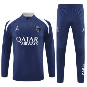 2025-26 Jordan x PSG Navy Blue Tracksuit - Player Version - Front