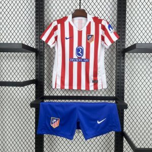 2025 26 Kids Atletico Madrid Home Jersey - Front