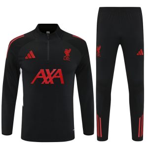 2025-26 Liverpool Black Tracksuit - Front