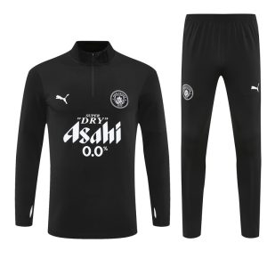 2025-26 Manchester City Black Tracksuit - Front