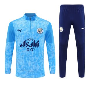 2025-26 Manchester City Light Blue Tracksuit - Camo - Front