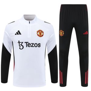 2025-26 Manchester United White Tracksuit - Front