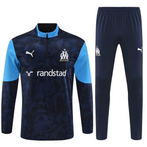 2025-26 Marseille Navy Blue Tracksuit - Camo - Front