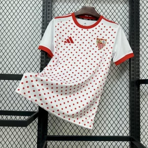 2025/26 Mens Sevilla FC White Prematch T-shirt Jersey - Front