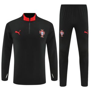 2025-26 Portugal Black Tracksuit - Front