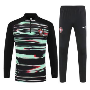 2025-26 Portugal Green and Black Tracksuit - Camo - Front