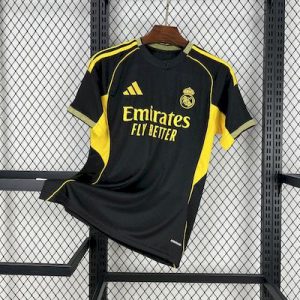 2025/26 Real Madrid Black And Yellow Special Edition Jersey - Front