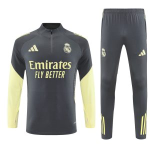 2025-26 Real Madrid Dark Grey Tracksuit - Front