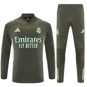 2025-26 Real Madrid Khaki Tracksuit - Front