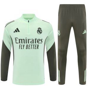 2025-26 Real Madrid Light Green Tracksuit - Front