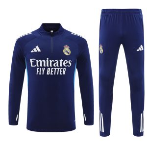 2025-26 Real Madrid Navy Blue Tracksuit - Front