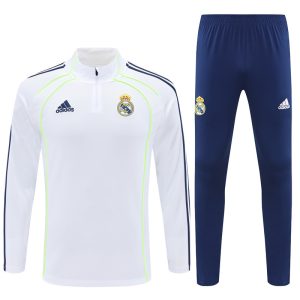 2025-26 Real Madrid White Tracksuit - Retro Edition - Front