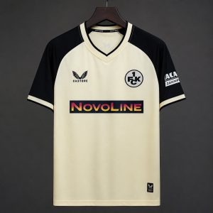 2026/27 1. FC Kaiserslautern Cream with Black Sleeves Away Jersey - Front