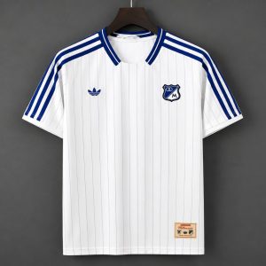2026/27 Adidas Originals Millonarios Vintage White Blue Pinstripe Jersey - Front