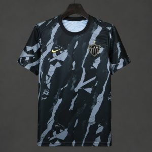 2026/27 Atletico Mineiro Black with Gray Camo Pattern Jersey - Front