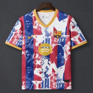 2026/27 Barcelona Special  Legends  Graphic White Blue Red Commemorative Jersey - Front