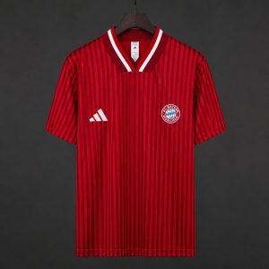 2026/27 Bayern Munich Red with Dark Red Pinstripes Pre-Match Jersey - Front