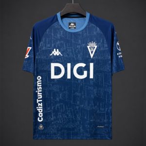 2026/27 Cádiz CF Navy Blue with City Blueprint Pattern Away Jersey - Front