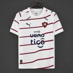 2026/27 Cerro Porteño White with Red & Navy Stripes Jersey - Front
