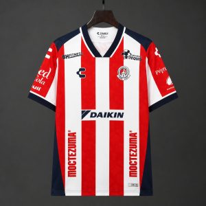 2026/27 Club Atlético de San Luis Home Red White Vertical Stripes Jersey - Front