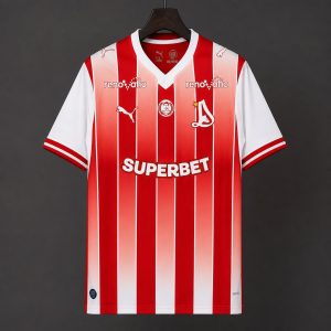 New arrivals 2026/27 Dinamo Bucuresti Home Red&White Stripes Jersey - Front