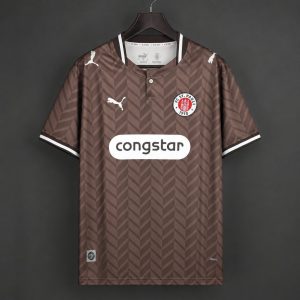 2026/27 FC St. Pauli Brown with Chevron Pattern Home Jersey - Front