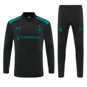 2026-27 Feyenoord Black and Green Tracksuit - Front