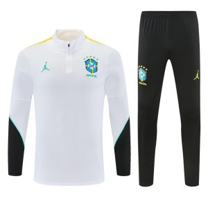 2026-27 Jordan x Brazil White Tracksuit - Front