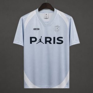 2026/27 Jordan x PSG Paris Saint-Germain Fanswear Jersey - Pure Platinum   Light Blue - Front