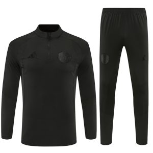 2026-27 Manchester United Black Tracksuit - All-Black Edition - Front
