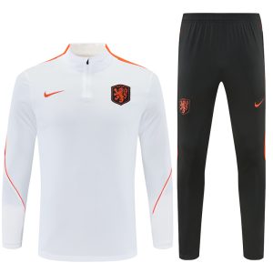 2026-27 Netherlands White Tracksuit - Front