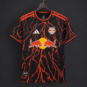 2026/27 New York Red Bulls Black with Red Lava Pattern Away Jersey - Front