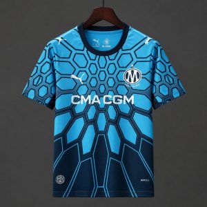 2026/27 Olympique Marseille Goalkeeper Bright Aqua Club Navy Jersey - Front