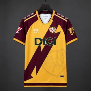 2026/27 Rayo Vallecano Third Yellow Maroon Jersey - Front