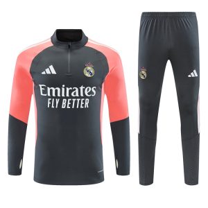 2026-27 Real Madrid Dark Grey Tracksuit - Front