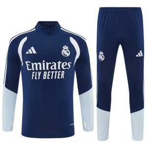 2026-27 Real Madrid Navy Blue Tracksuit - Front