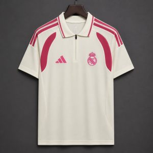 2026/27 Real Madrid Training Cream Polo Jersey - Front