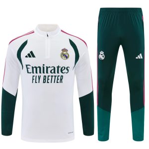 2026-27 Real Madrid White and Green Tracksuit - Front