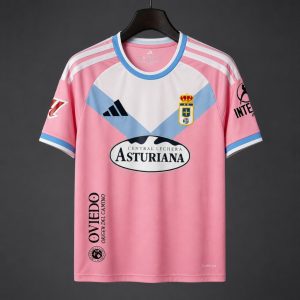 New arrivals 2026/27 Real Oviedo Away Pink Jersey - Front