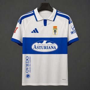 New arrivals 2026/27 Real Oviedo Away White&Blue Jersey - Front