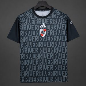 2026/27 River Plate Pre-match Jersey With Text  RIVER  Repeated Pattern - Front