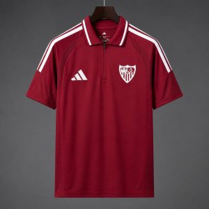 2026/27 Sevilla Training Burgundy Polo Jersey - Front