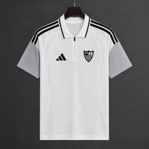2026/27 Sevilla Training White Polo Jersey - Front