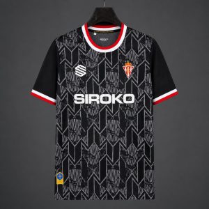 2026/27 Sporting de Gijon Goalkeeper Home Black Jersey - Front
