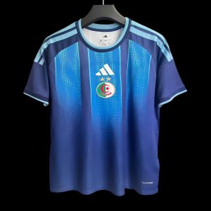 2026 Algeria Blue with Gradient Pattern Pre-Match Jersey - Front