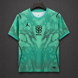 2026 Brazil World Cup Goalkeeper Green Black Jordan Jersey - Front